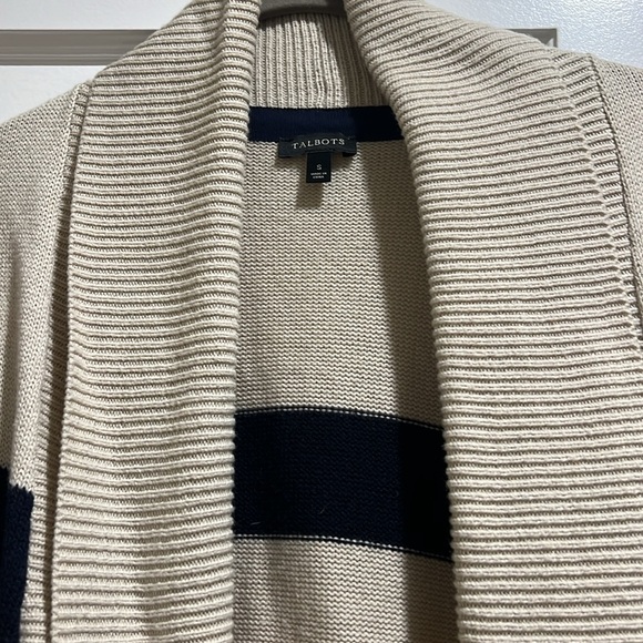 Talbots open front boyfriend fit cardigan - Picture 7 of 15